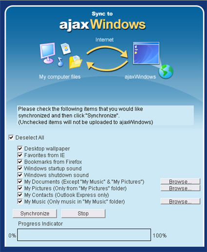 ajaxwindows1 ajaxWindows, un Web OS qui se distingue