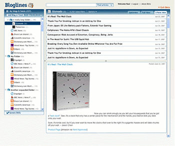 bloglinesbeta2 Bloglines bêta, est-ce un pas dans la bonne direction?