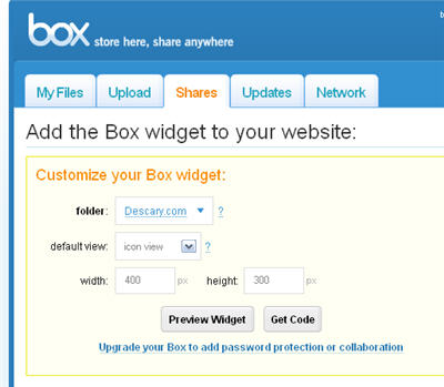 boxnetwidget Partage de fichiers en ligne, du nouveau chez Box.net et DivShare