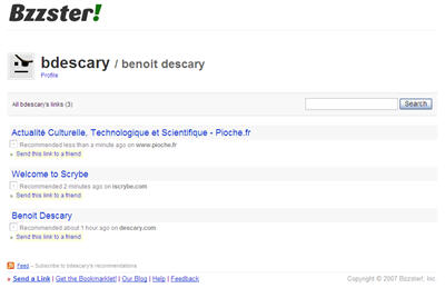 bzzster Partagez vos découvertes sur le Web avec Bzzster!