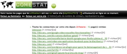 comestat Affichez le nombre de visiteurs connectés en live sur votre blogue!