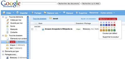 google documents fichiers Google Documents ajoute des menus et de la couleur à son interface