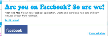 rebtel fecebook Rebtel lance une application Facebook