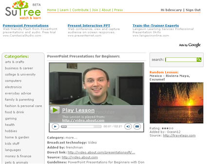 sutree SuTree, le Wikipedia du tutoriel gratuit!