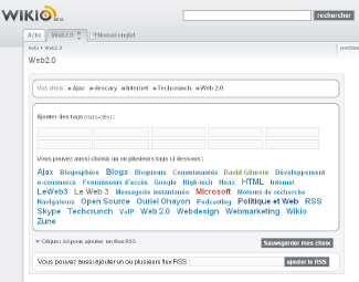wikio Wikio2.0 de plus en plus pertinent!