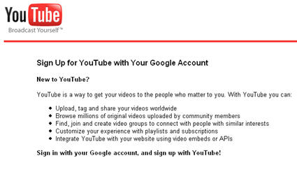 youtubegoogle YouTube s’arrime à votre compte GMail et revampe sa page d’accueil