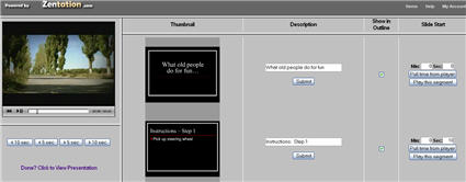 zentation1 Zentation : Un mashup entre Google Video et SlideShare