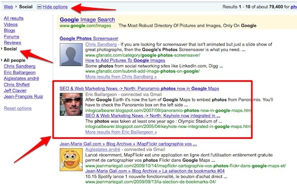 google social search Google Social Search: intégrez vos contacts aux résultats de recherche