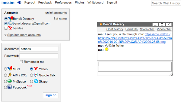imo im 2 imo.im une bonne alternative à meebo [Tchat]