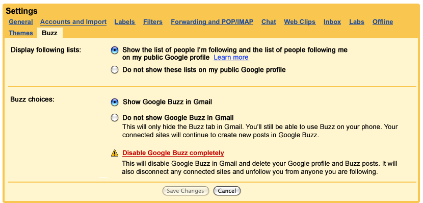 new_Buzz_settings new Buzz settings Google corrige certaines lacunes de Buzz