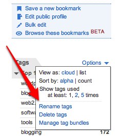 tags delicious Delicious: de nouveaux outils de filtrage et de navigation