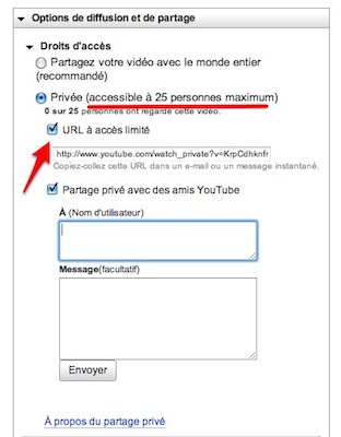 youtube-partage-prive youtube partage prive YouTube: partagez une vidéo avec 25 personnes