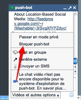 bloquer tchat gmail Comment bloquer ou r&eacute;int&eacute;grer un contact sur le tchat de GMail [Astuce 101]