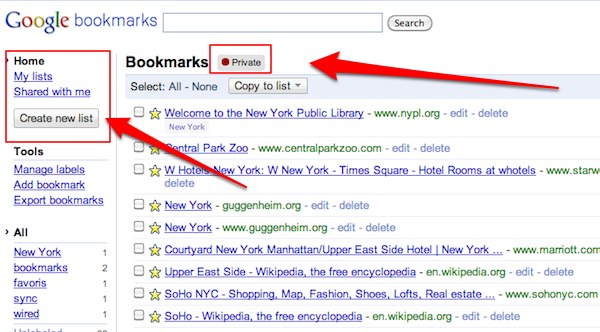 google-bookmarks-2 google bookmarks 2 Google Bookmarks propose la création et le partage de listes