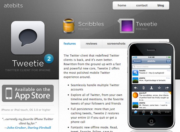 twitter-tweetie twitter tweetie Twitter acquiert Tweetie