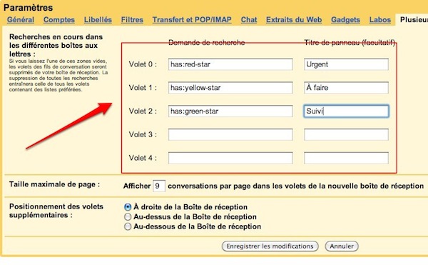 etoiles gmail 1 Gmail: triez, classez et affichez vos mails par ordre d’importance [Astuce]