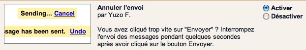 ajustez le délai d’annulation d’envoi d’un mail