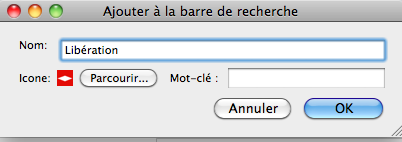 ajouter les moteurs de recherche de votre choix à la barre de recherche
