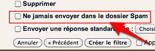 gmail spam Gmail : un filtre qui évitera que vos mails importants ne soient identifiés comme spam [Astuce]
