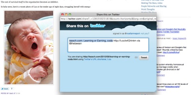tweet button on blog Comment intégrer le bouton Twitter à votre blogue [Wordpress]