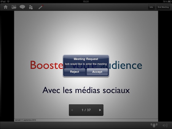 ipad fuze meeting 2 Fuze Meeting HD : organisez une conférence Web depuis un iPad