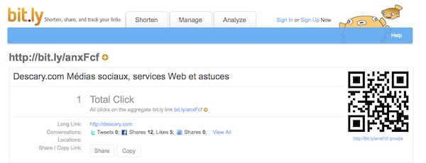 bit ly qr code 1 Les URL de Bit.ly ont elles aussi leur code QR 