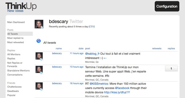 thinkup thinkup ThinkUp analyse et sauvegarde votre activité sur Facebook et Twitter