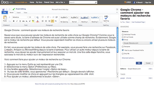 docs-com-facebook docs com facebook Microsoft Docs.com devient la suite collaborative des Groupes de Facebook