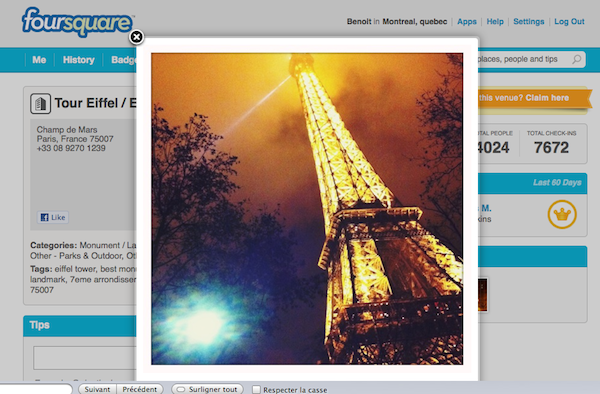 foursquare-photo-lieu foursquare photo lieu Foursquare : Commentez et ajoutez une photo à vos Check Ins