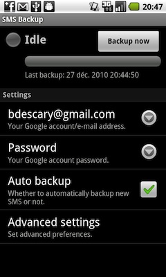 sms-backup sms backup Android: 10 applications gratuites