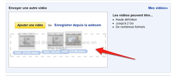 youtube-glisser-deposer youtube glisser deposer YouTube: glisser déposer vos vidéos pour les téléverser