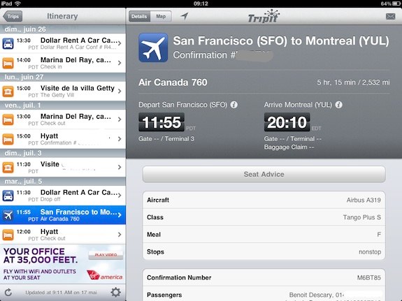 tripit 1 Transformez votre iPad  en un outil d’affaires