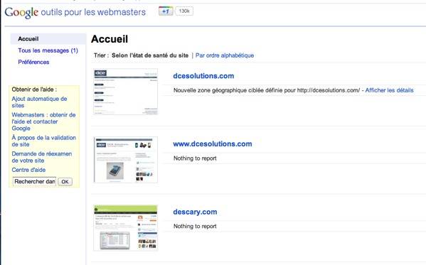 google-outils-webmasters-sante google outils webmasters sante Google surveille l’état de santé de votre site Web