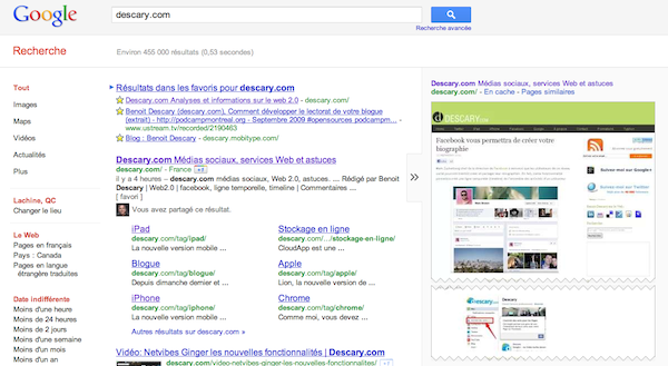 google-previsualisation google previsualisation Google: la prévisualisation des résultats de recherche est enfin utile!