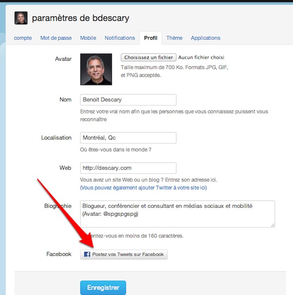 twitter-fb twitter fb Twitter vous propose de publier vos Tweets sur Facebook