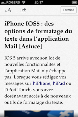 iphone-safari-lecteur iphone safari lecteur iPhone iOS5 : 10 astuces!