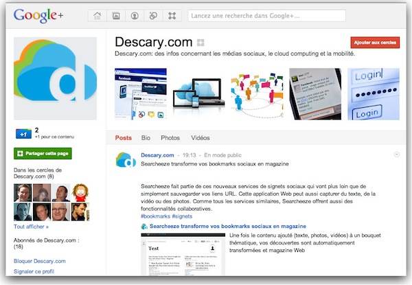 google-plus-descary google plus descary Les Pages d’entreprises arrivent sur Google+