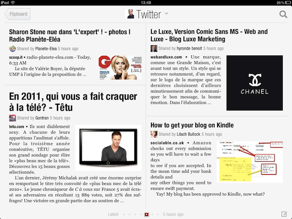 flipboard flipboard iPad : 10 applications gratuites intéressantes