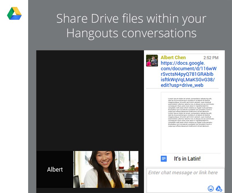 google hangout partage de fichier