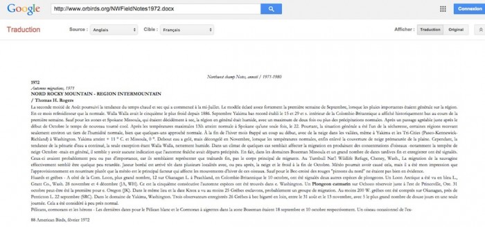document web a traduire avec google traduction