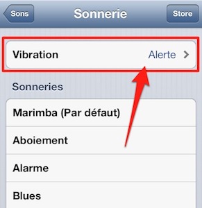 2012 10 20 13.07.16 iPhone iOS 6: comment personnaliser le vibreur 