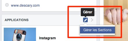 page facebook gerer et reorganiser les widget 1