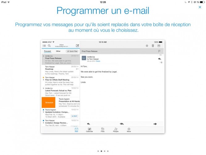 acompli de microsoft excellente application mail pour iPad