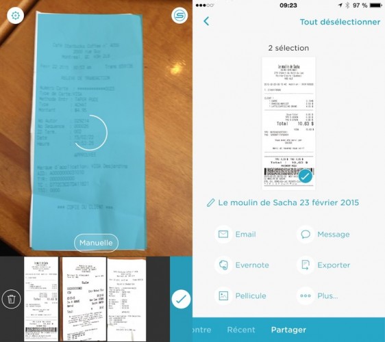 scanner pour iphone Evernote Scannable