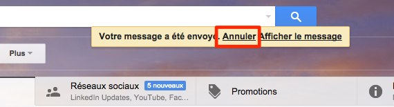 gmail annuler l'envoi appuyez sur le bouton annuler