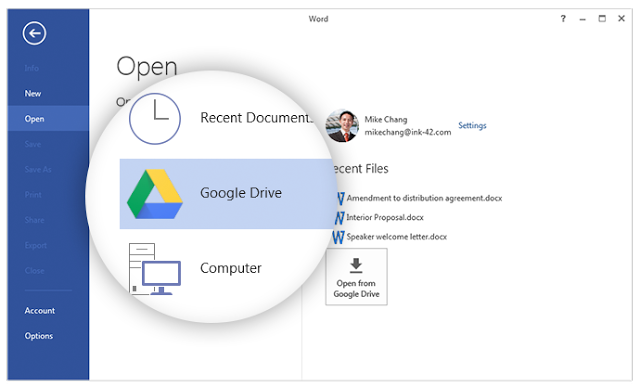 Modifiez vos fichiers Google Drive sur la suite bureautique Microsoft Office 