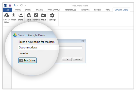 Modifiez vos fichiers Google Drive sur la suite bureautique Office