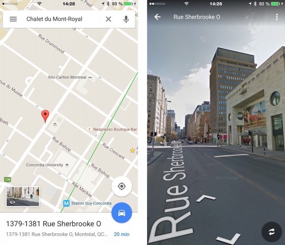 google maps iphone street view