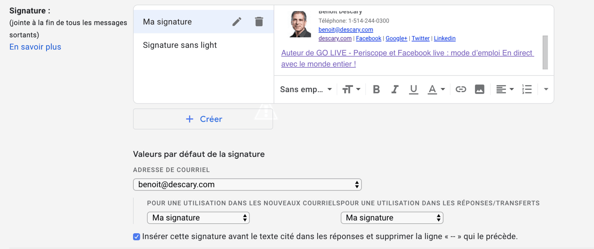 Comment créer et utiliser plusieurs signatures sur Gmail